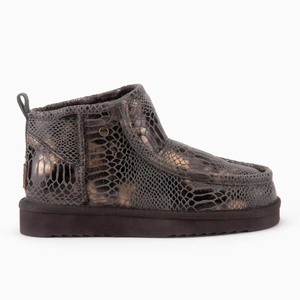 Barunga Femmes Suède Boot Snake Choco