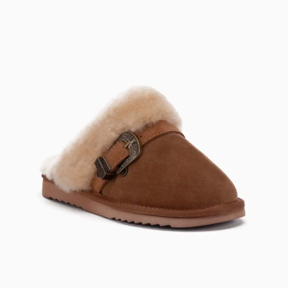 Berri Dames Suède Buckle Cognac 1