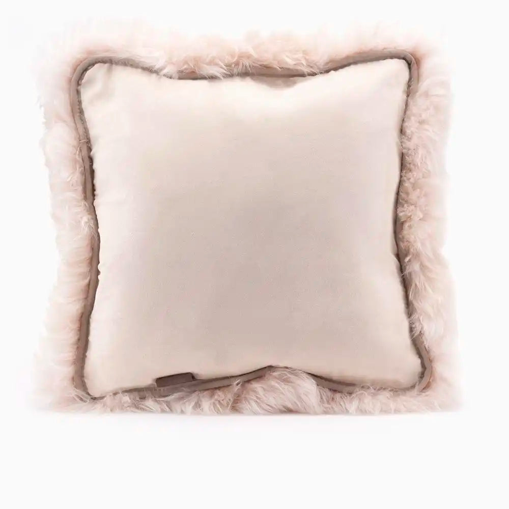 Coussin en laine mérinos blush 1