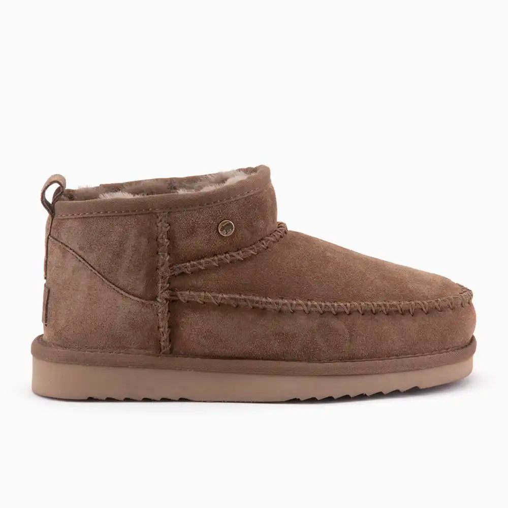Durack dames suède stitch mud