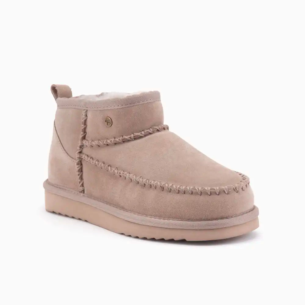 Durack dames suède stitch taupe 13