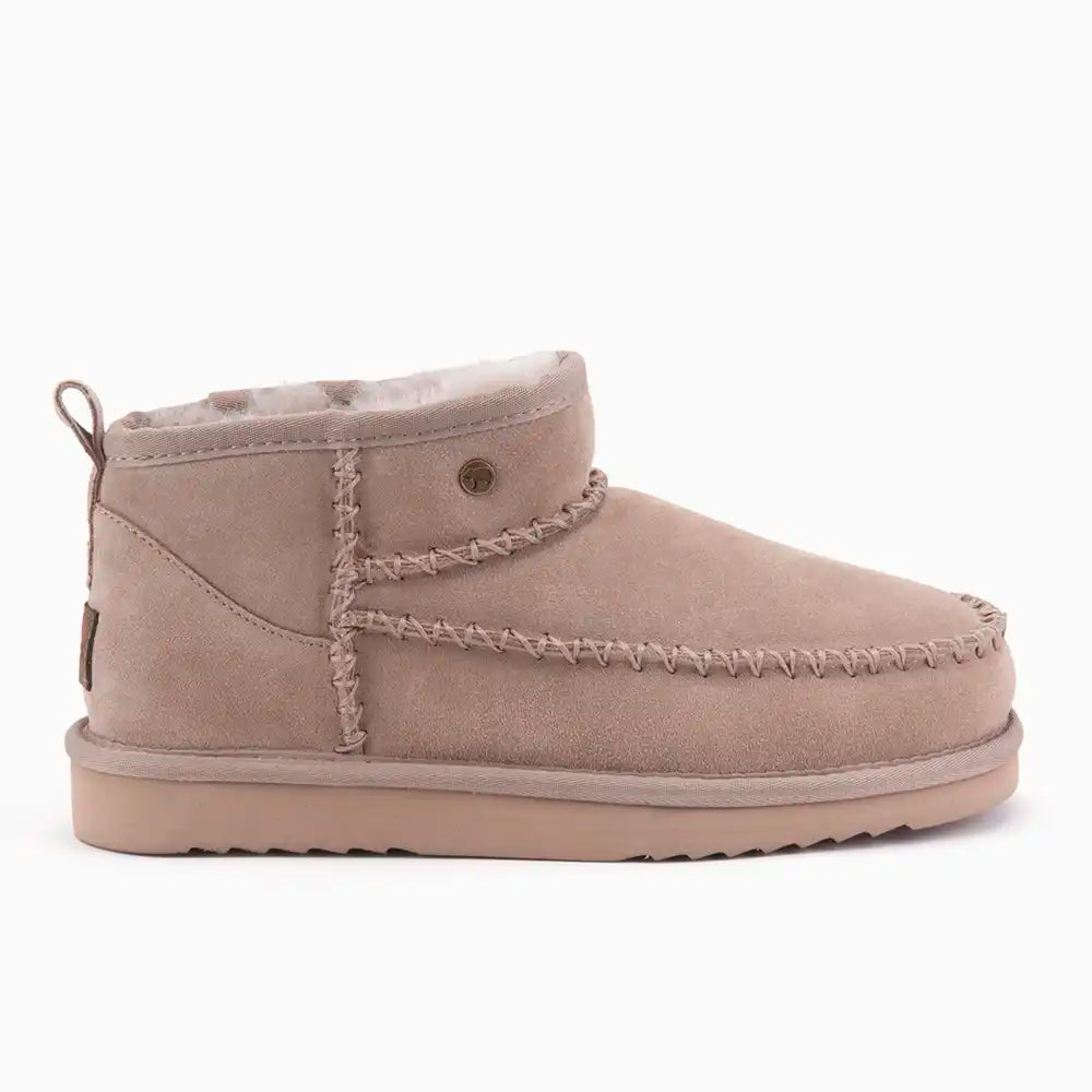 Durack dames suède stitch taupe