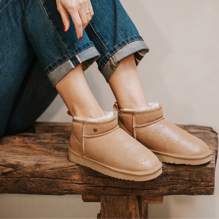 Durack Femmes Suède Metalic Gold thumbnail 1