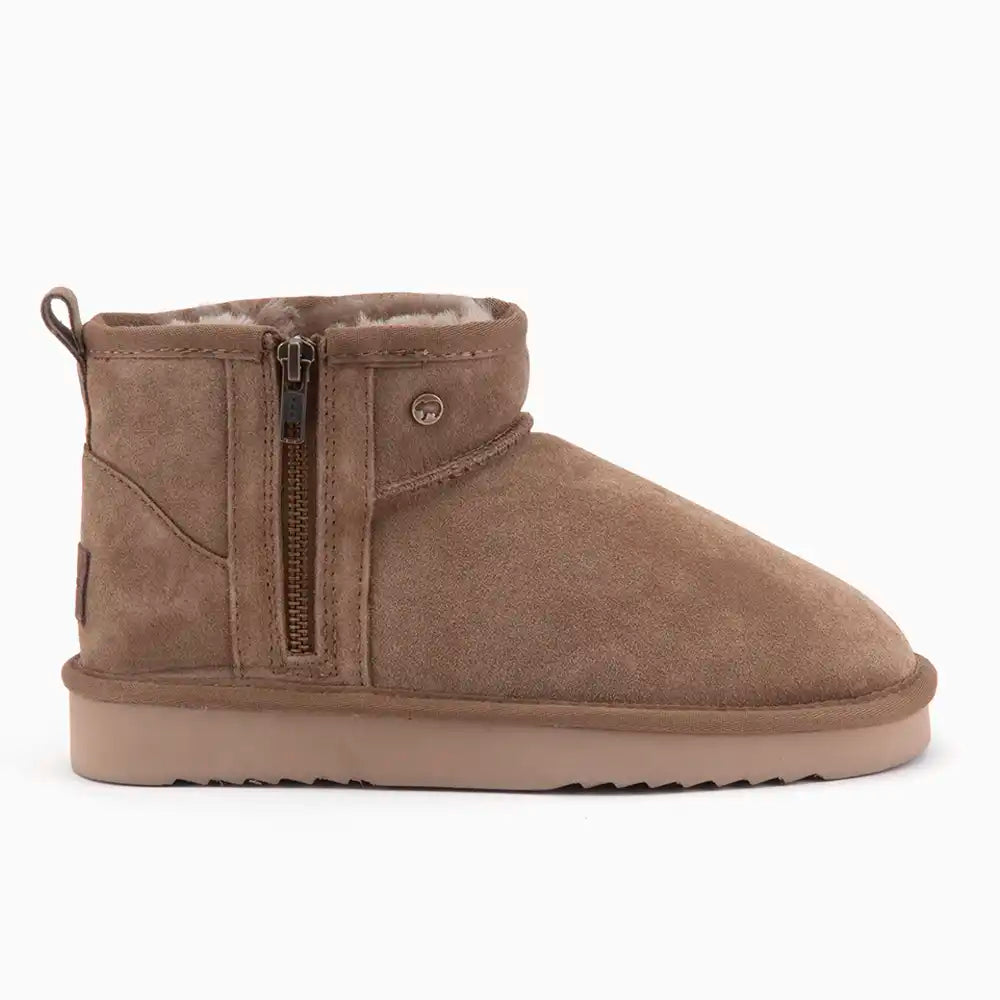 Durack dames suède zipper mud