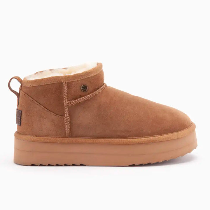 Durack dames suède plateau cognac thumbnail 9