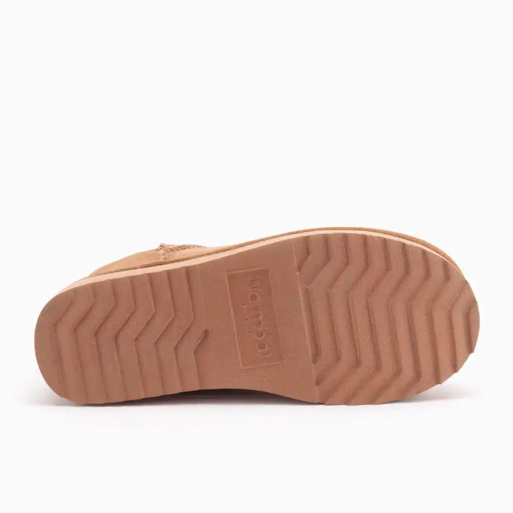 Durack dames suède plateau cognac 11