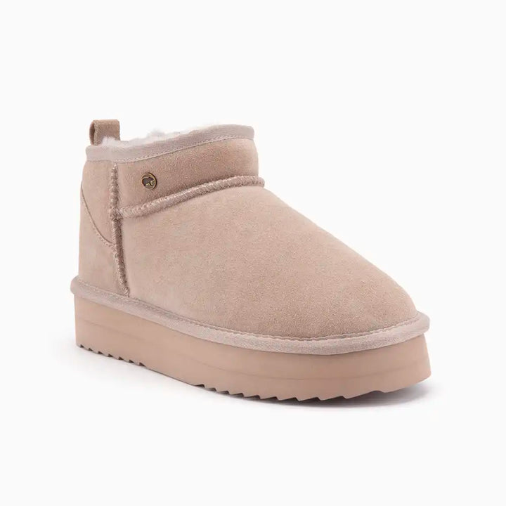 Durack dames suède plateau taupe thumbnail 1