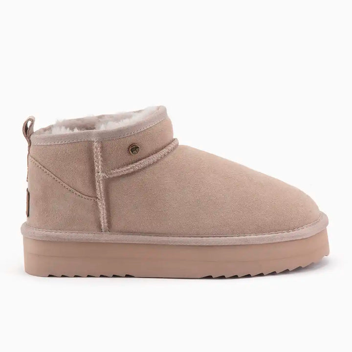 Durack dames suède plateau taupe thumbnail 12