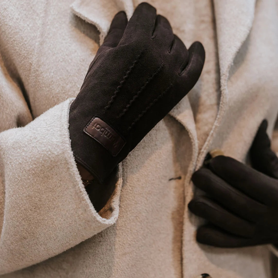 Gants Femmes Goat Suède Choco 1
