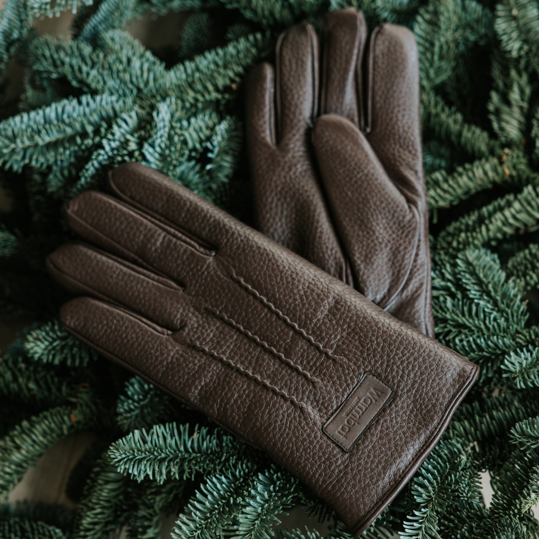 Gants Hommes leather choco 1