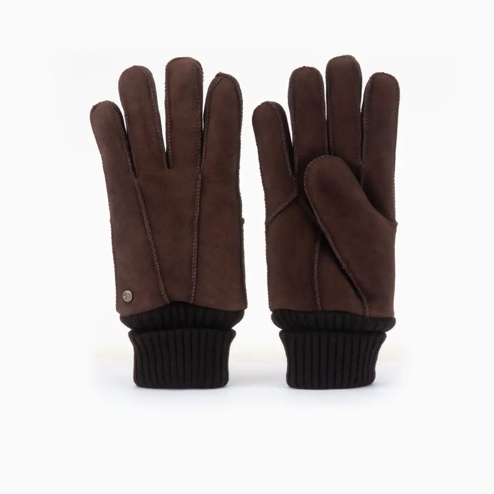 Gants Hommes Lammy Patchwork Choco