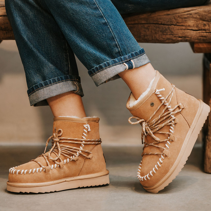 Kalbarri Femmes Suède Lace Boot Cognac thumbnail 1