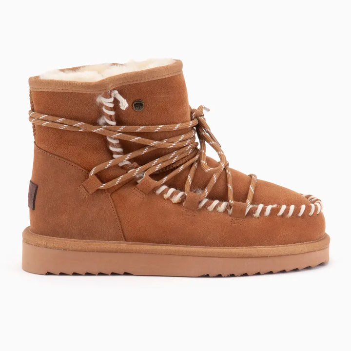 Kalbarri Femmes Suède Lace Boot Cognac thumbnail