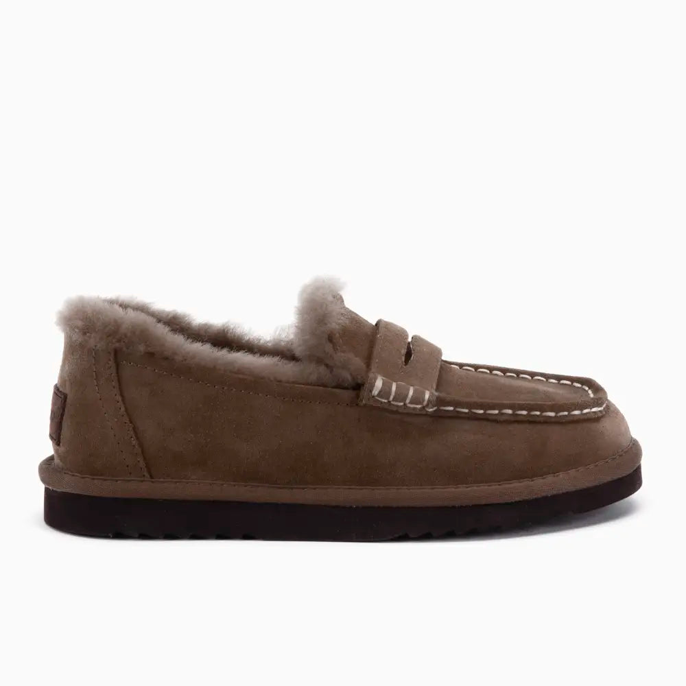 Mildura Dames Suède Loafer Mud Choco