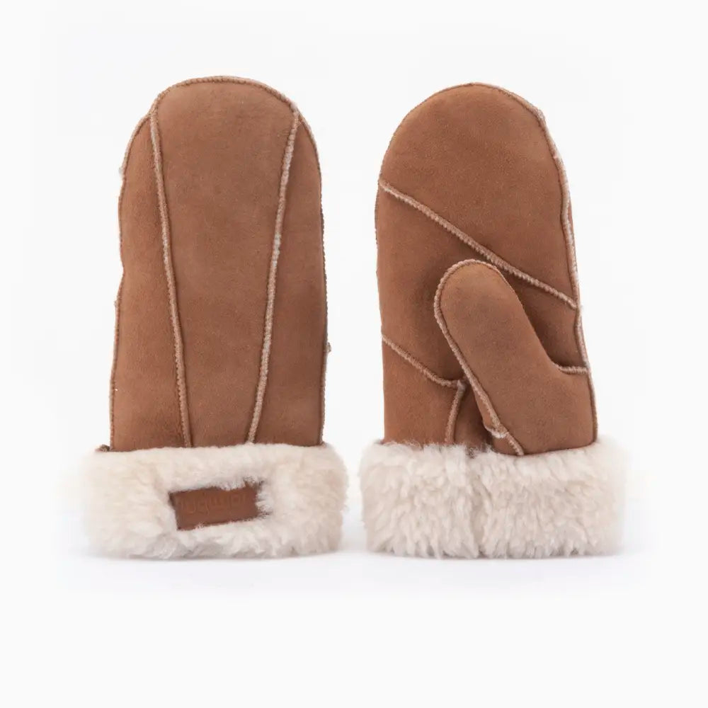 Moufles Femmes Lammy Patchwork Cognac