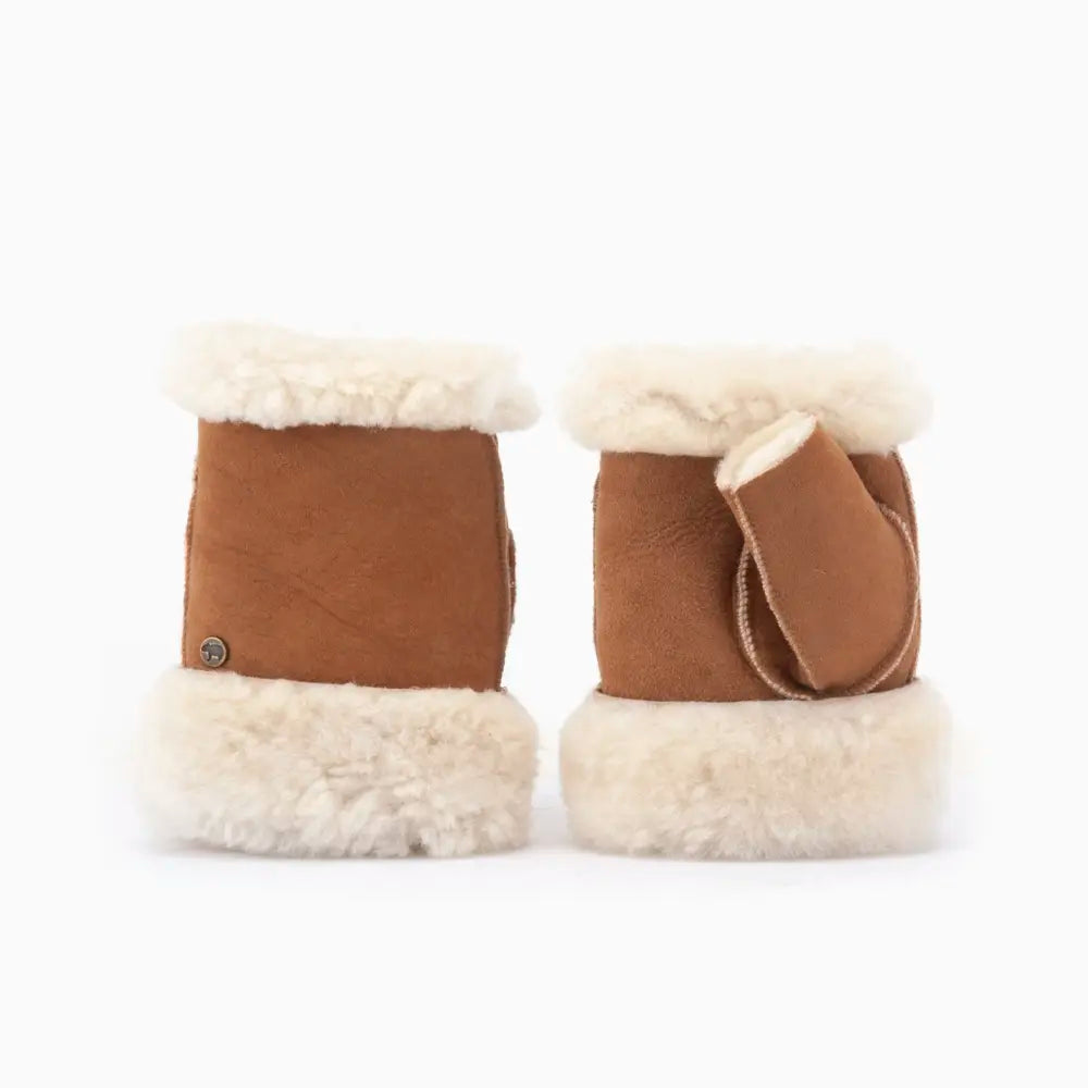 Moufles Femmes Lammy Patchwork Half Cognac