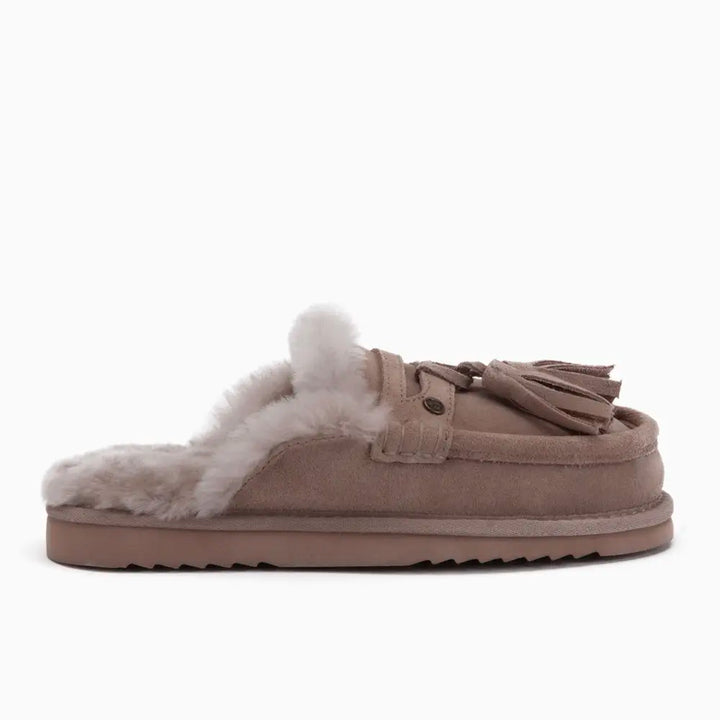 Temora Femmes Suède Tassels Taupe thumbnail