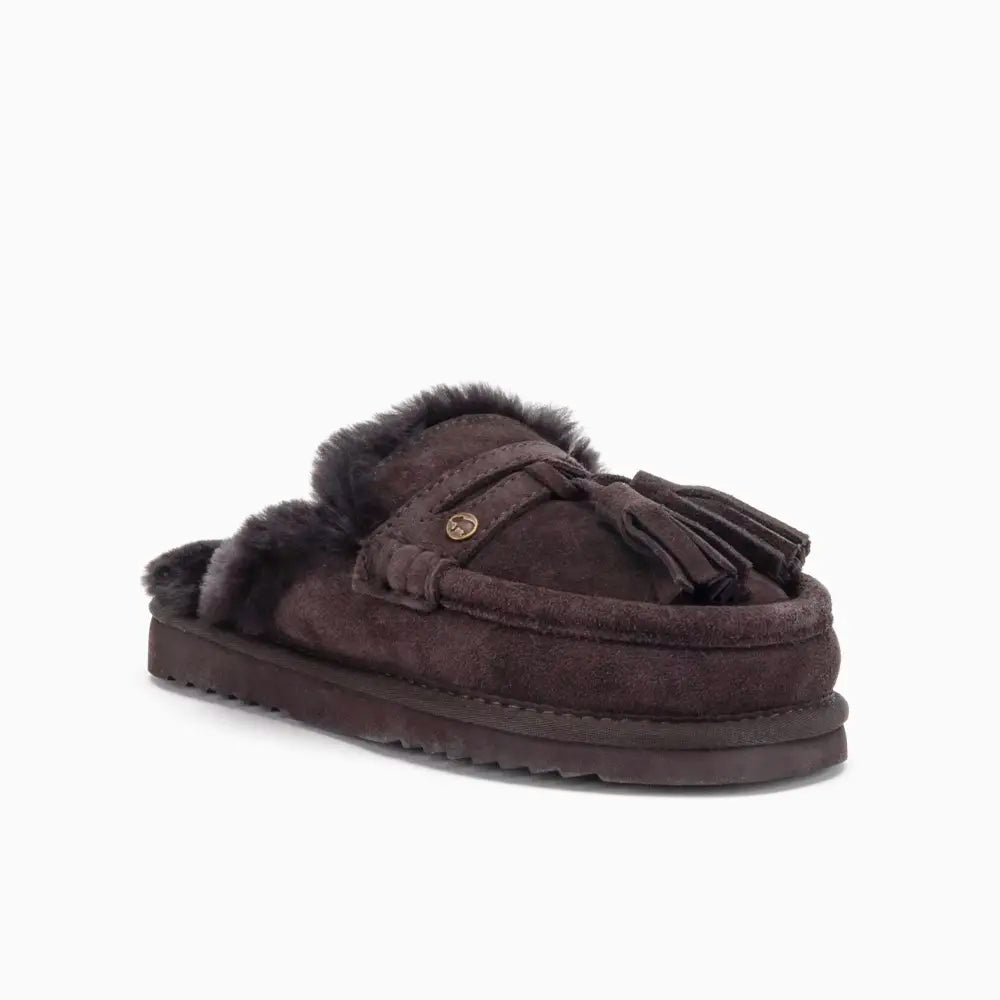 Temora Femmes Suède Tassels Choco 2
