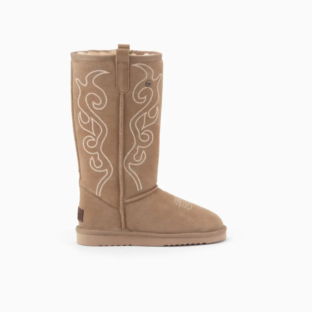 Tamala Dames Suède Boot Western Sand