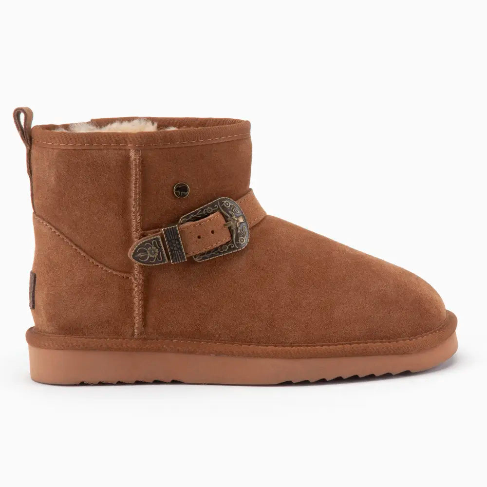 Wallaby Femmes Suède Buckle Cognac