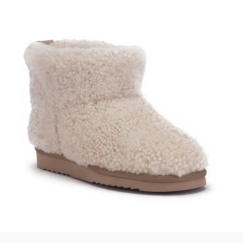 Wallaby Femmes Boot Curly Wool Ecru 1