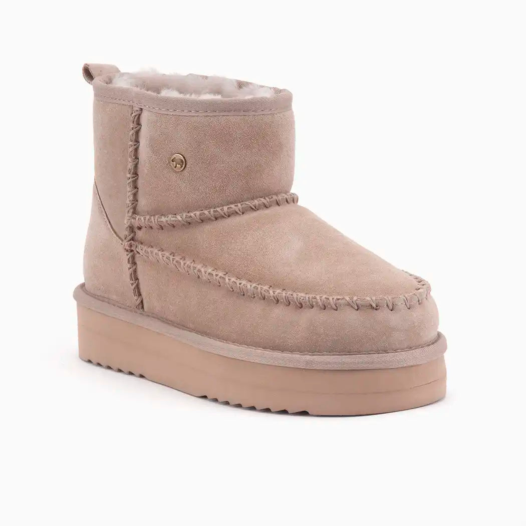 Wallaby suède stitch plateau taupe 1