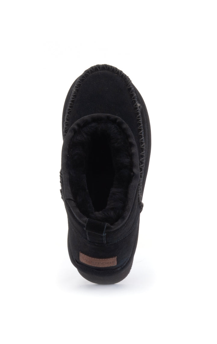 Wallaby Women Suede boot Stitch Plateau Black thumbnail 2