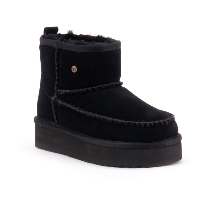 Wallaby Women Suede boot Stitch Plateau Black thumbnail 1