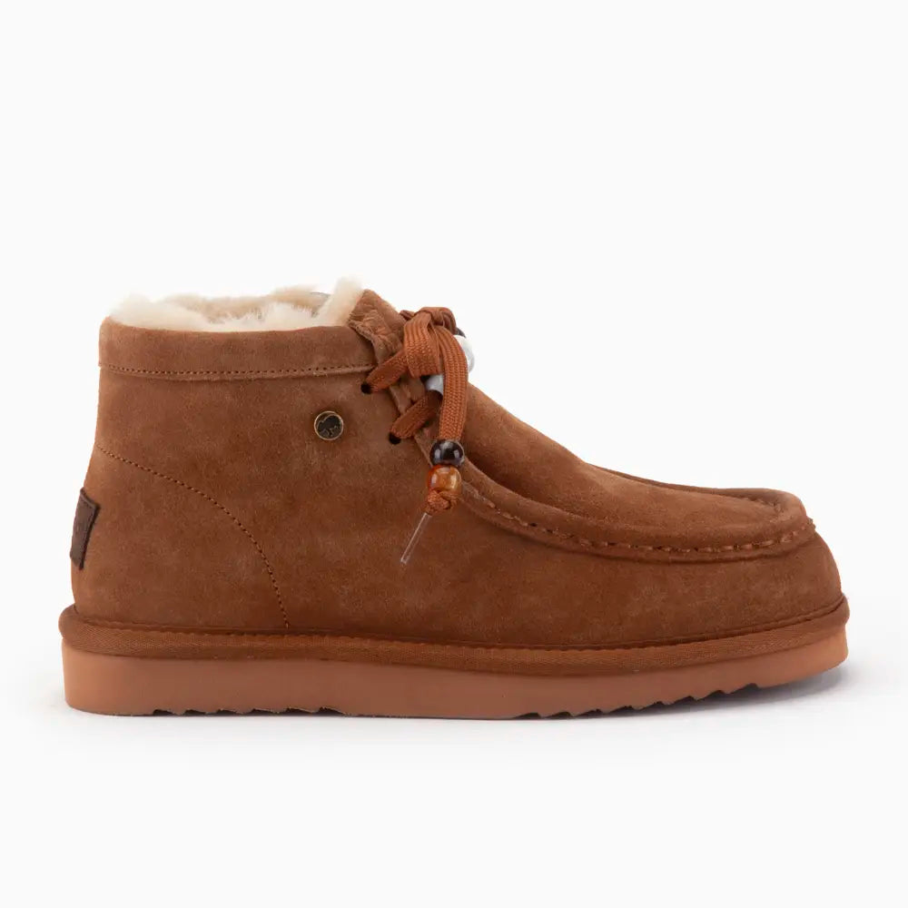 Yeppoon Femmes Suède Boot Beads Cognac