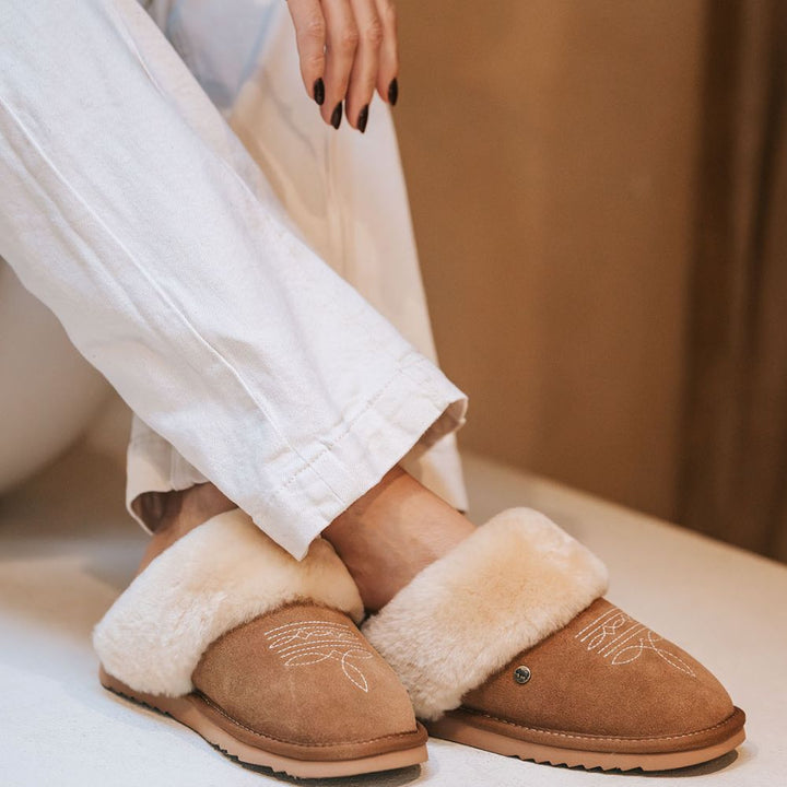 Junee Femmes Suède Western Cognac thumbnail 1