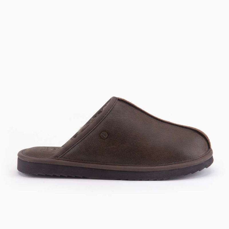 Barron Men Cracked Leather Brown