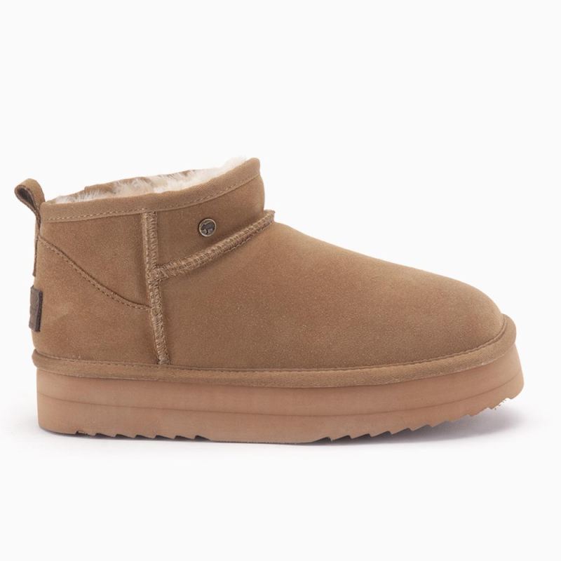 Durack Women Suede Boot Plateau Camel