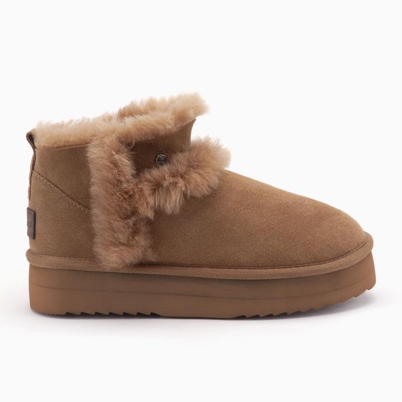 Durack Women Suede/DF boot Plateau Wool Camel
