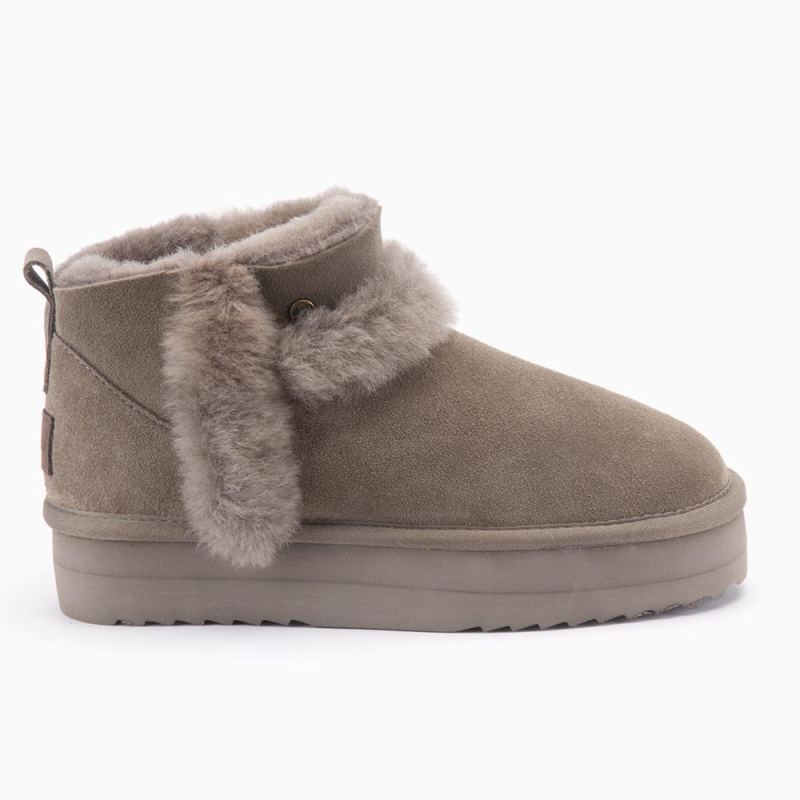 Durack Women Suede/DF boot Plateau Wool Moss