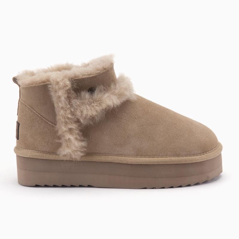 Durack Women Suede/DF boot Plateau Wool Stone