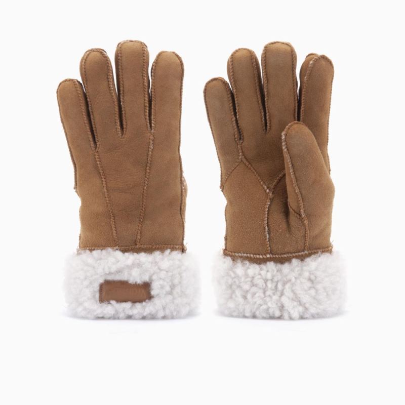 Glove Women Lammy patchwork Camel