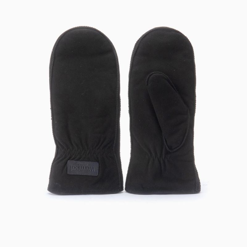 Warmbat Mitaines Femmes Goat Suede Black