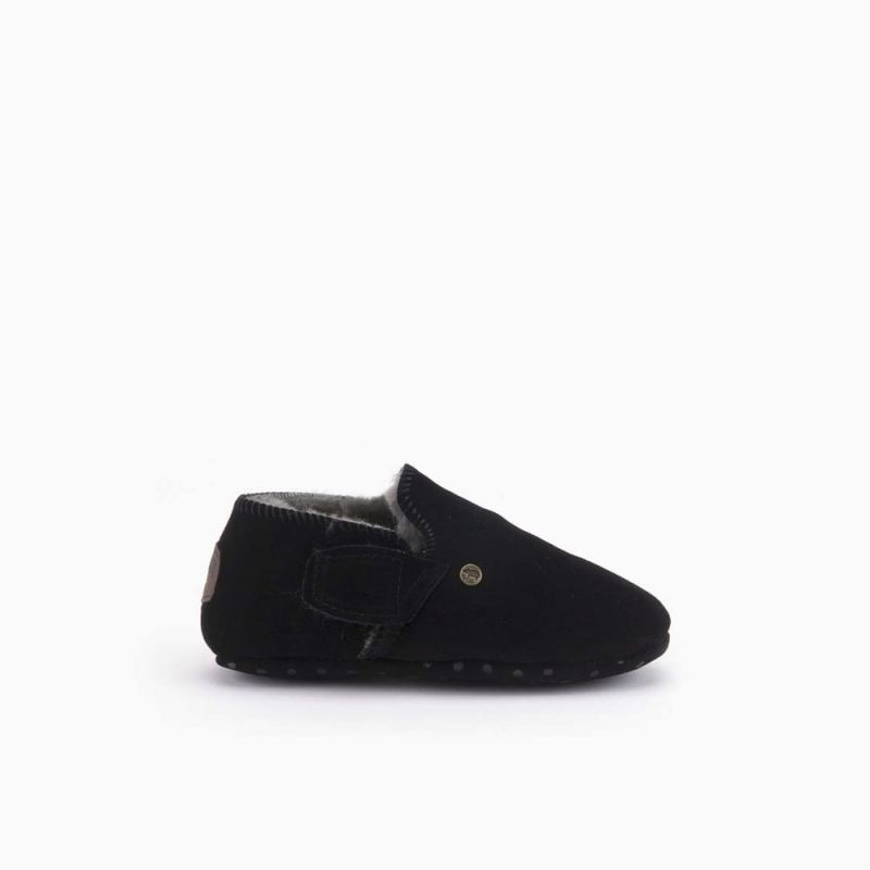 Warmbat Paroo enfants suède avec élastique Black
