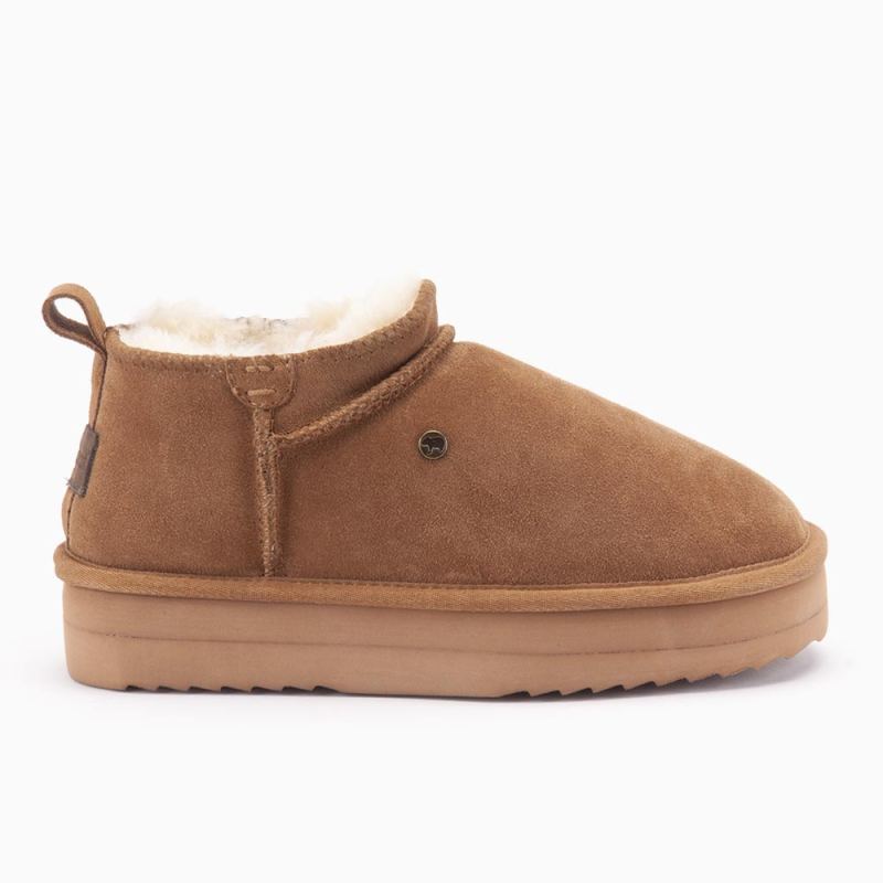 Warmbat Tanbar femme suède cognac