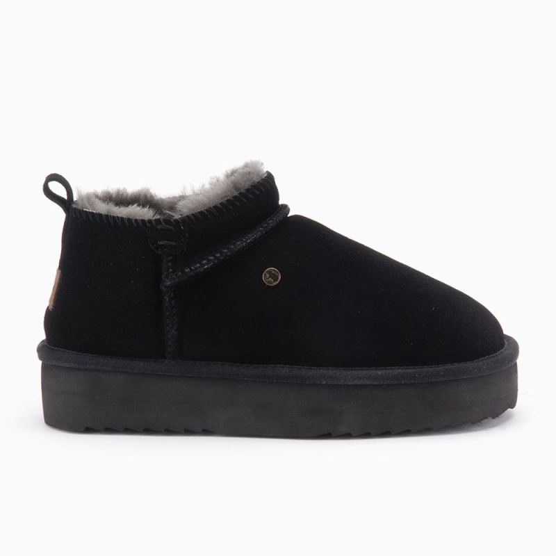 Warmbat Tanbar femme suède plateau black