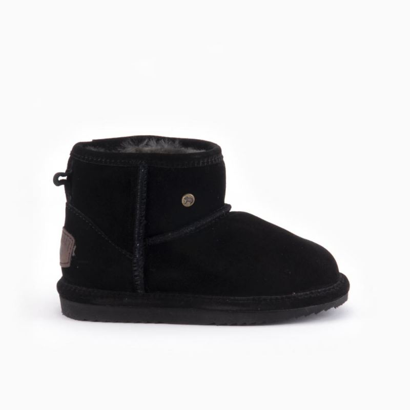 Wallaby Kids Suede Boot Black