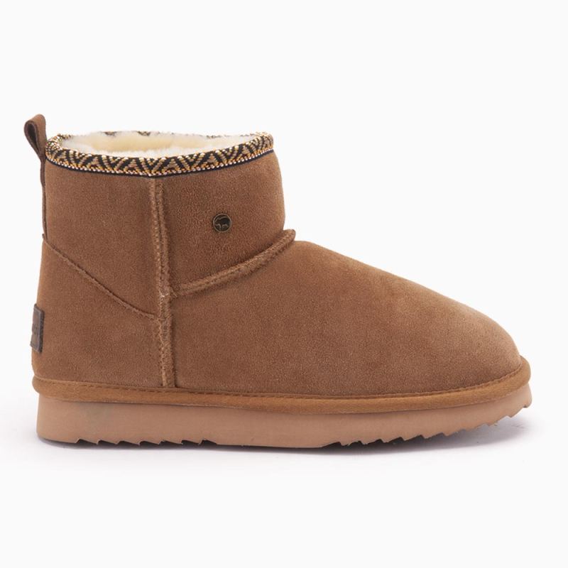 Wallaby Women Suede boot Tape Cognac