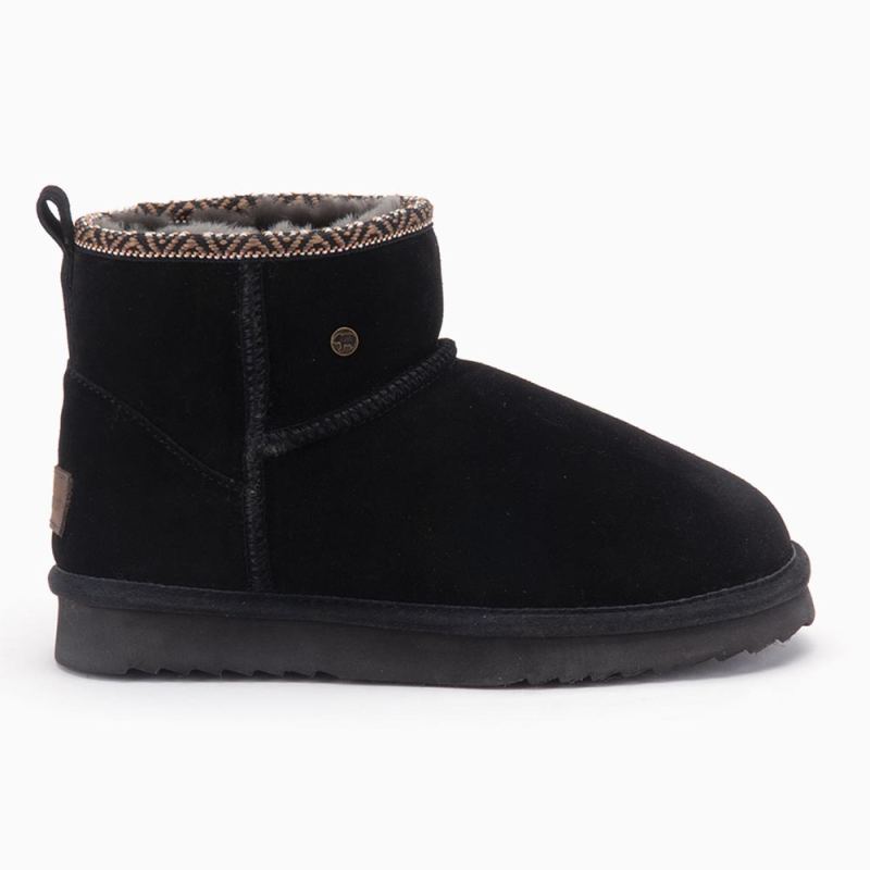Wallaby Women Suede boot Tape Black