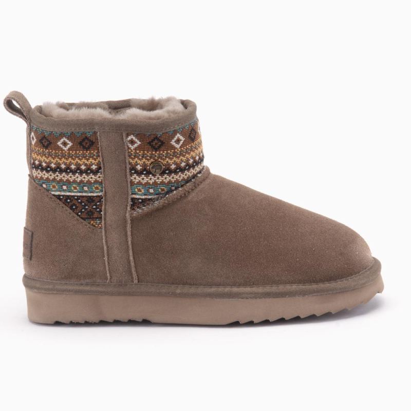 Wallaby Women Suede boot Woven Print Mud