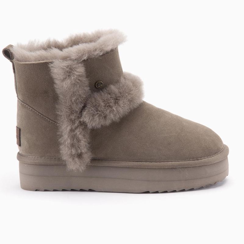 Wallaby Women Suede/DF boot Plateau Wool Moss