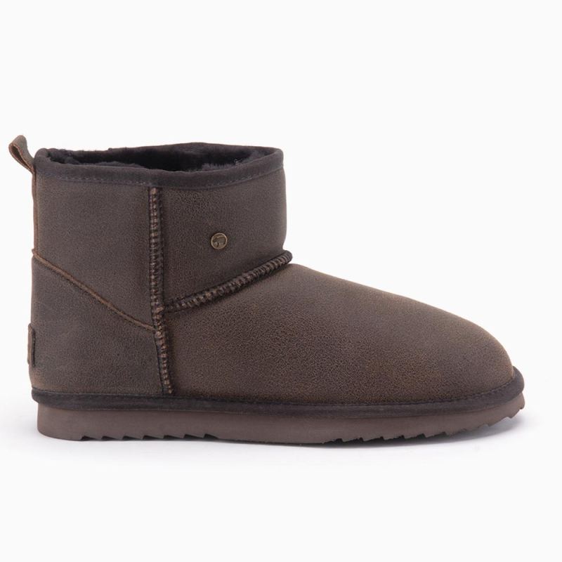 Wallaby Men Boot Cracked Leather Brown