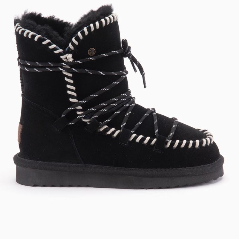 Warmbat Waturra femmes suède lace boot Black