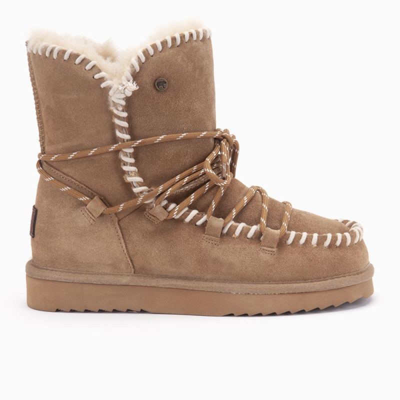 Warmbat Waturra femmes suède lace boot Camel
