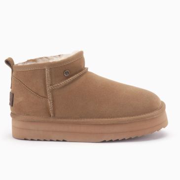 Durack Women Suede Boot Plateau Camel 