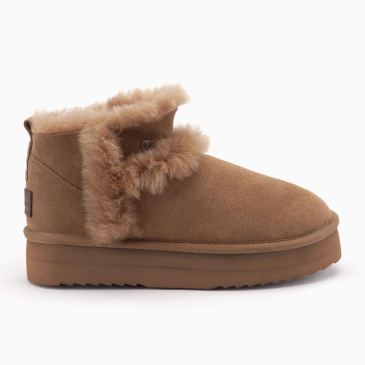 Durack Women Suede/DF boot Plateau Wool Camel 